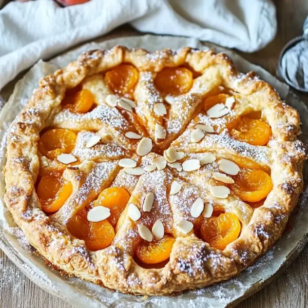 Aprikosen-Galette mit Mandelplättchen