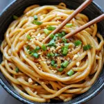 Chinesische Nudeln mit Erdnusssauce
