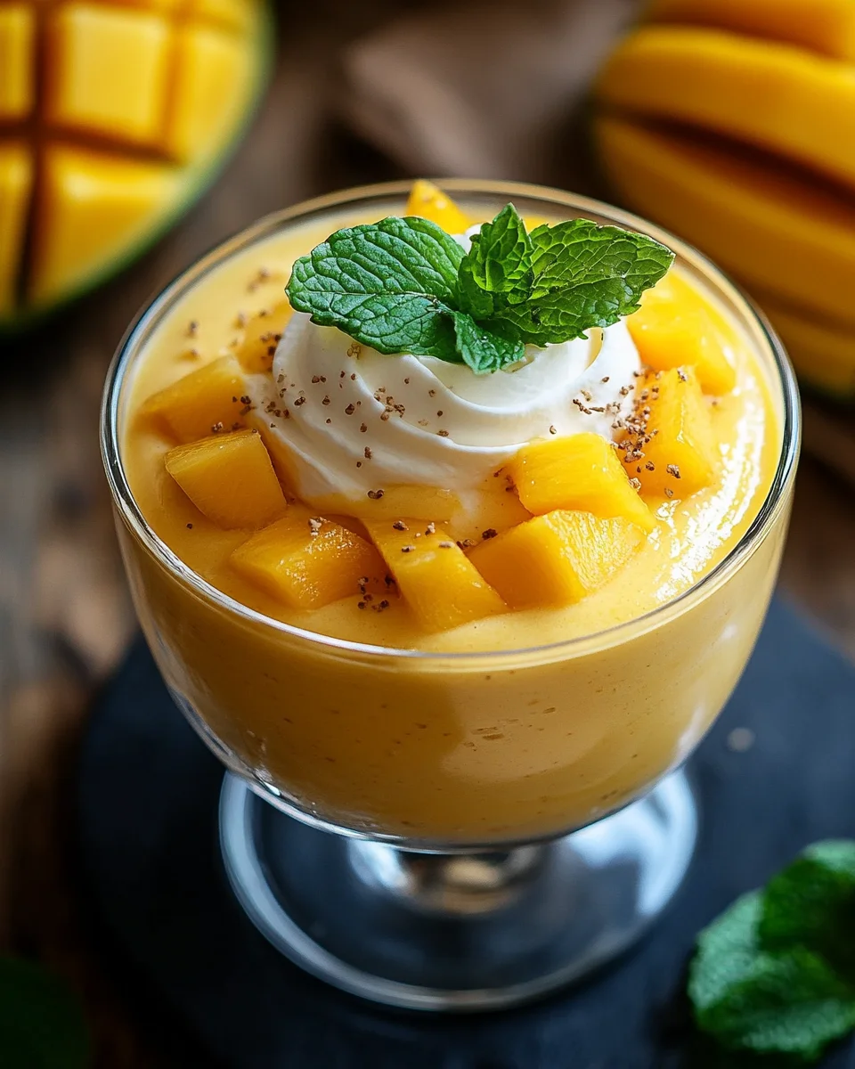 Cremige Mango-Mousse