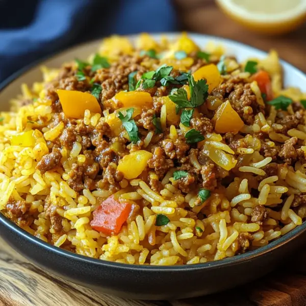 Curryreis mit Hackfleisch