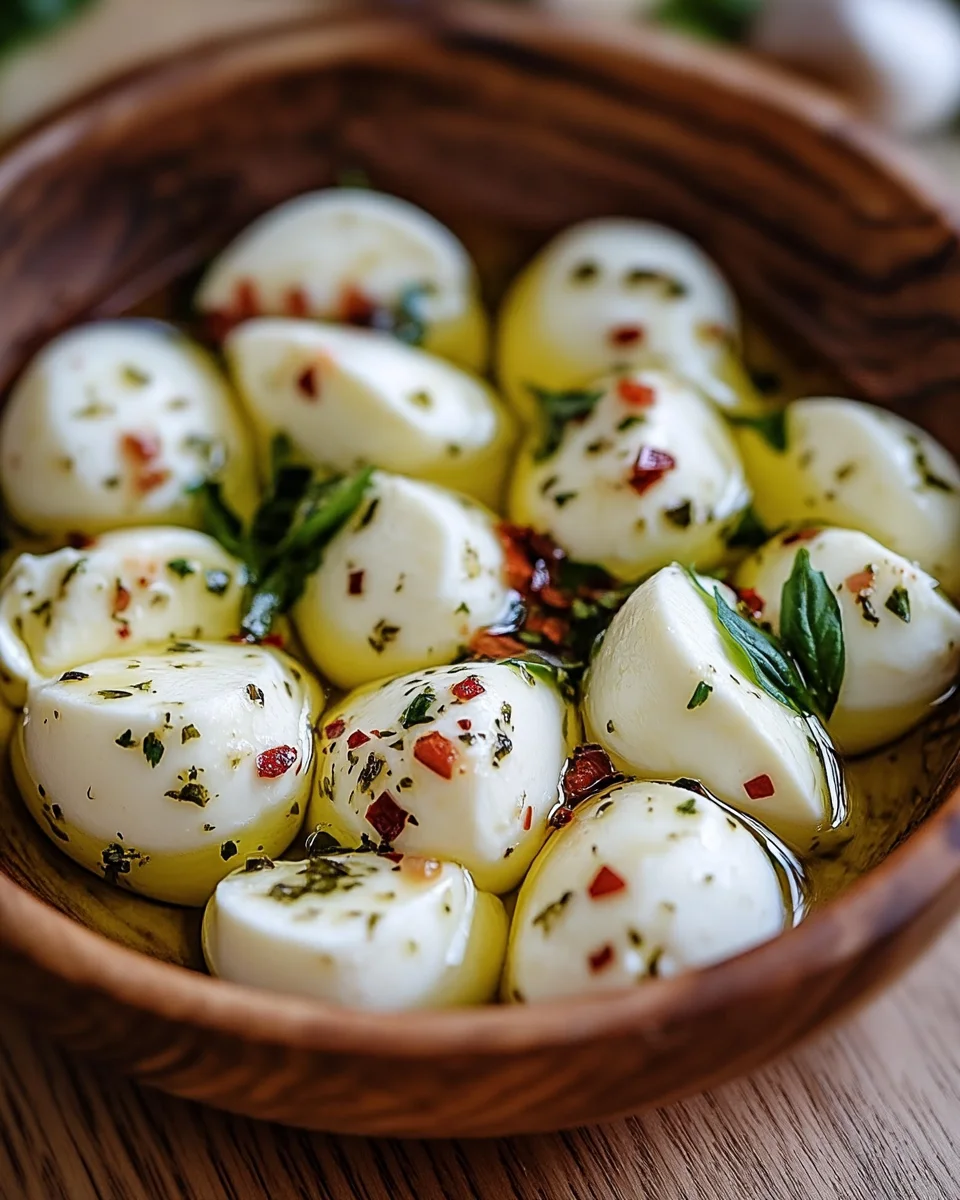 Eingelegter Mozzarella