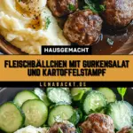 Fleischbällchen mit Gurkensalat und Kartoffelstampf 15 Pinterest Hidden Image