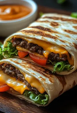 Gegrillte Cheeseburger-Wraps 22 Gegrillte Cheeseburger-Wraps