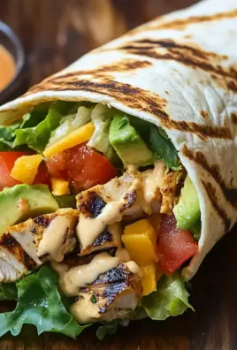 Gegrillter Hähnchen Wrap mit Chipotle Mayo 24 Gegrillter Hähnchen Wrap mit Chipotle Mayo