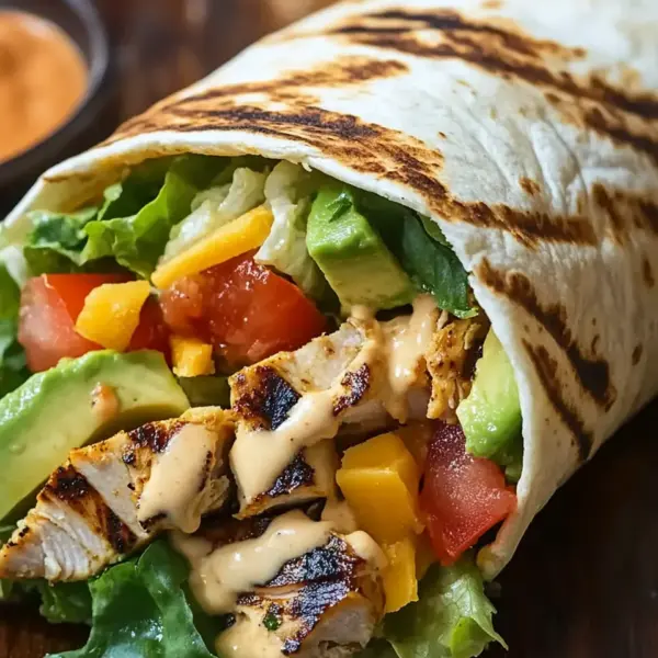Gegrillter Hähnchen Wrap mit Chipotle Mayo