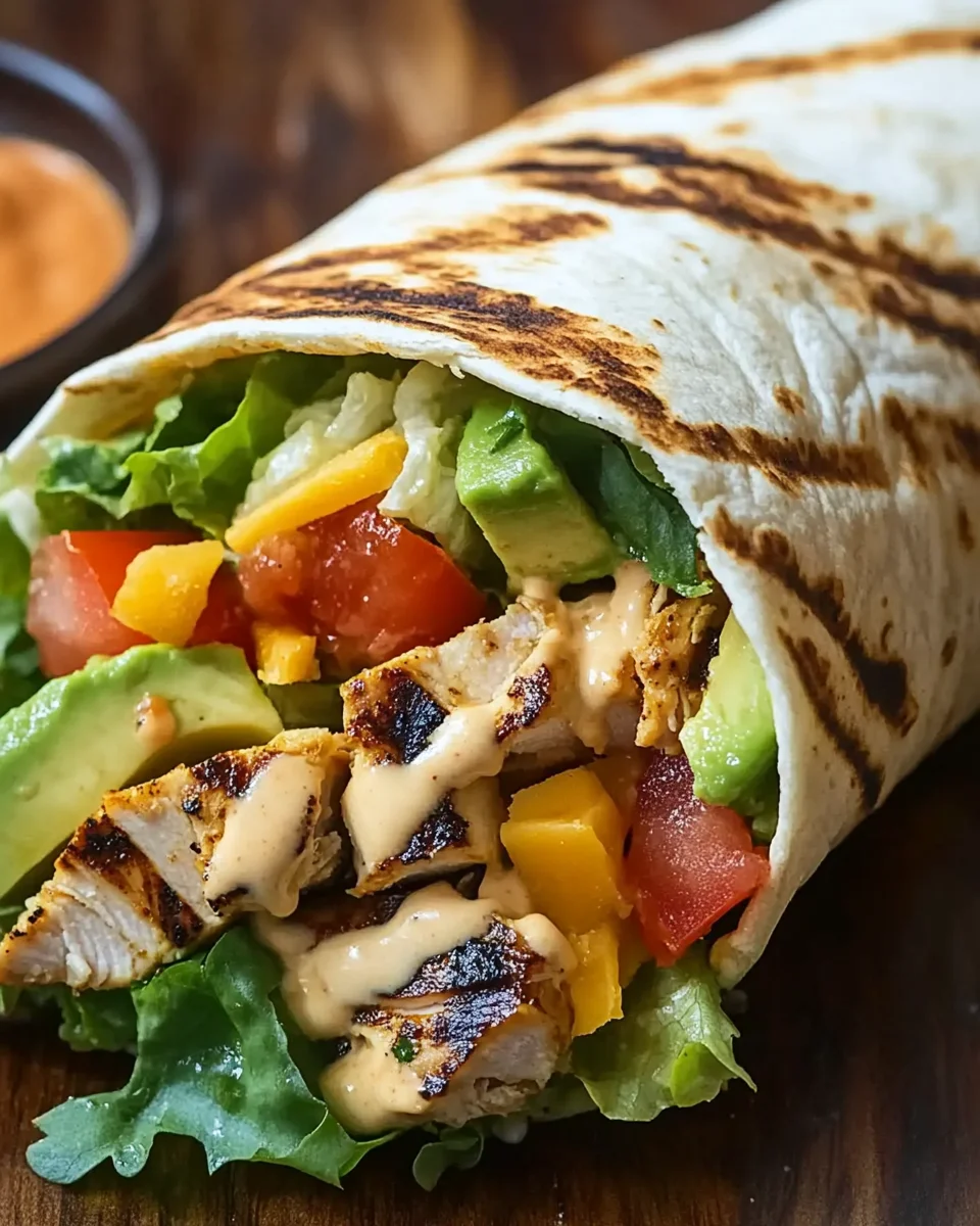 Gegrillter H&auml;hnchen Wrap mit Chipotle Mayo