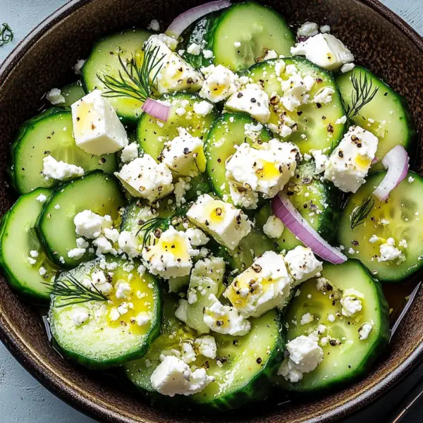 Gurken-Avocado-Salat mit Feta
