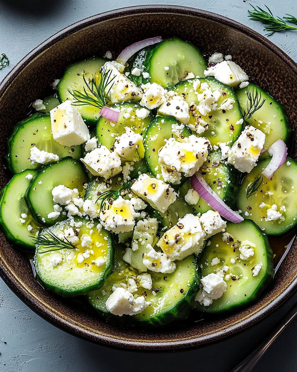 Gurken-Avocado-Salat mit Feta