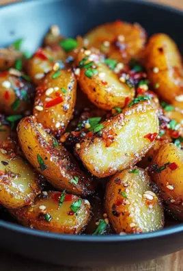 Knusprige Honig-Chili-Kartoffeln