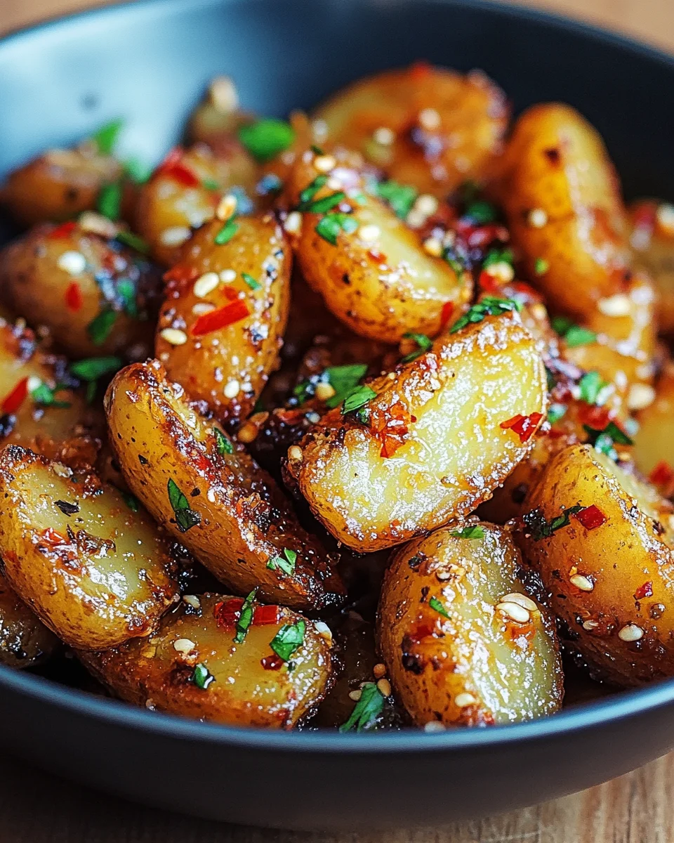 Knusprige Honig-Chili-Kartoffeln