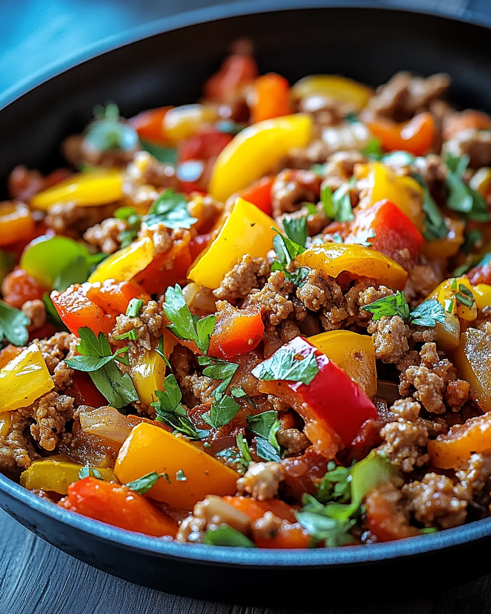 Low Carb Paprikapfanne mit Hackfleisch 22 Low