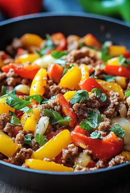 Low Carb Paprikapfanne mit Hackfleisch