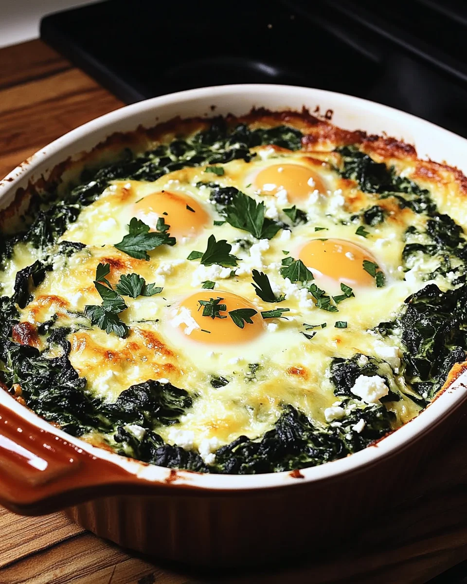 Low Carb Spinat-Auflauf mit Feta und Ei 15 Low