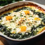 Low Carb Spinat-Auflauf mit Feta und Ei