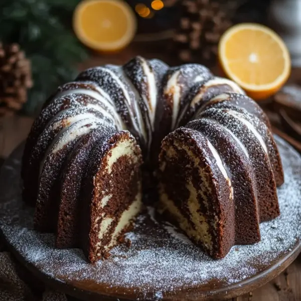 Marmor-Lebkuchen-Gugelhupf