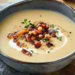 Maronensuppe mit karamellisierten N&uuml;ssen und Speck