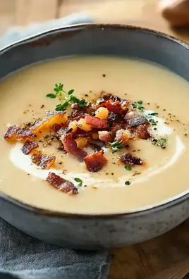 Maronensuppe mit karamellisierten Nüssen und Speck