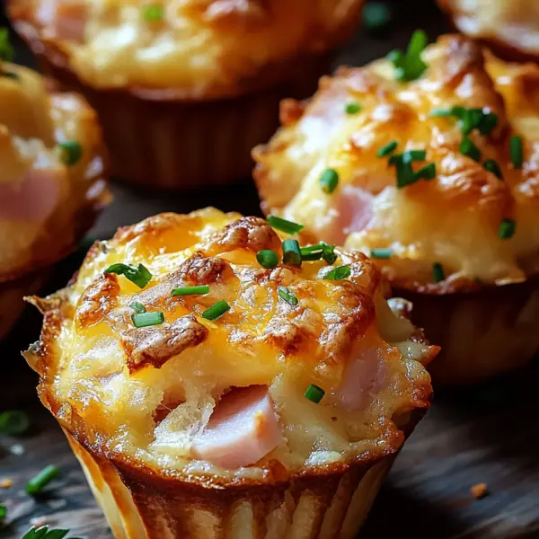 Muffins mit Putenschinken und Käse
