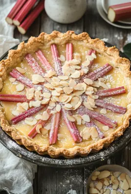 Rhabarber Tarte mit Mandelcreme - Rhabarber Frangipane Tarte
