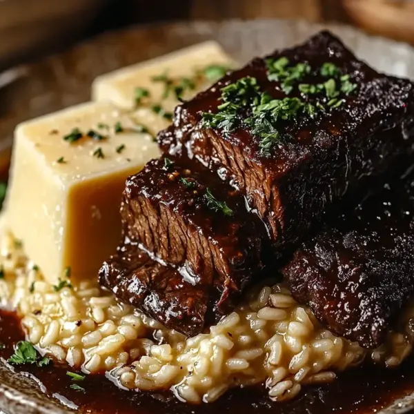 Tender Beef Brisket in Cola with Creamy Parmesan Risotto