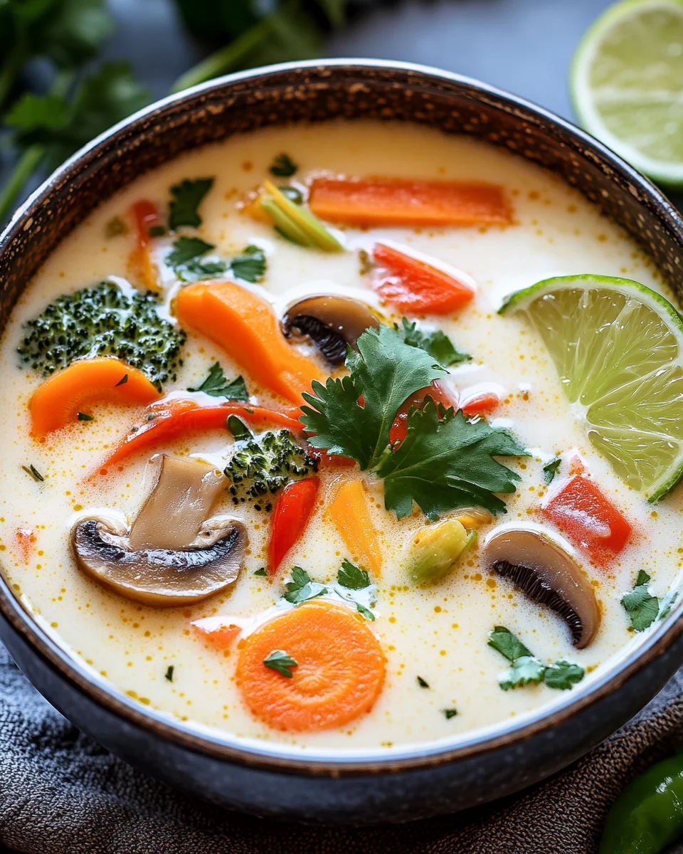 Thai-Kokos-Suppe mit Gemüse 32 Thai-Kokos-Suppe mit Gemüse