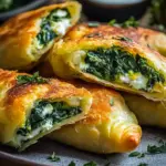 Vegane Kartoffeltaschen mit Spinat-Frischk&auml;se-F&uuml;llung
