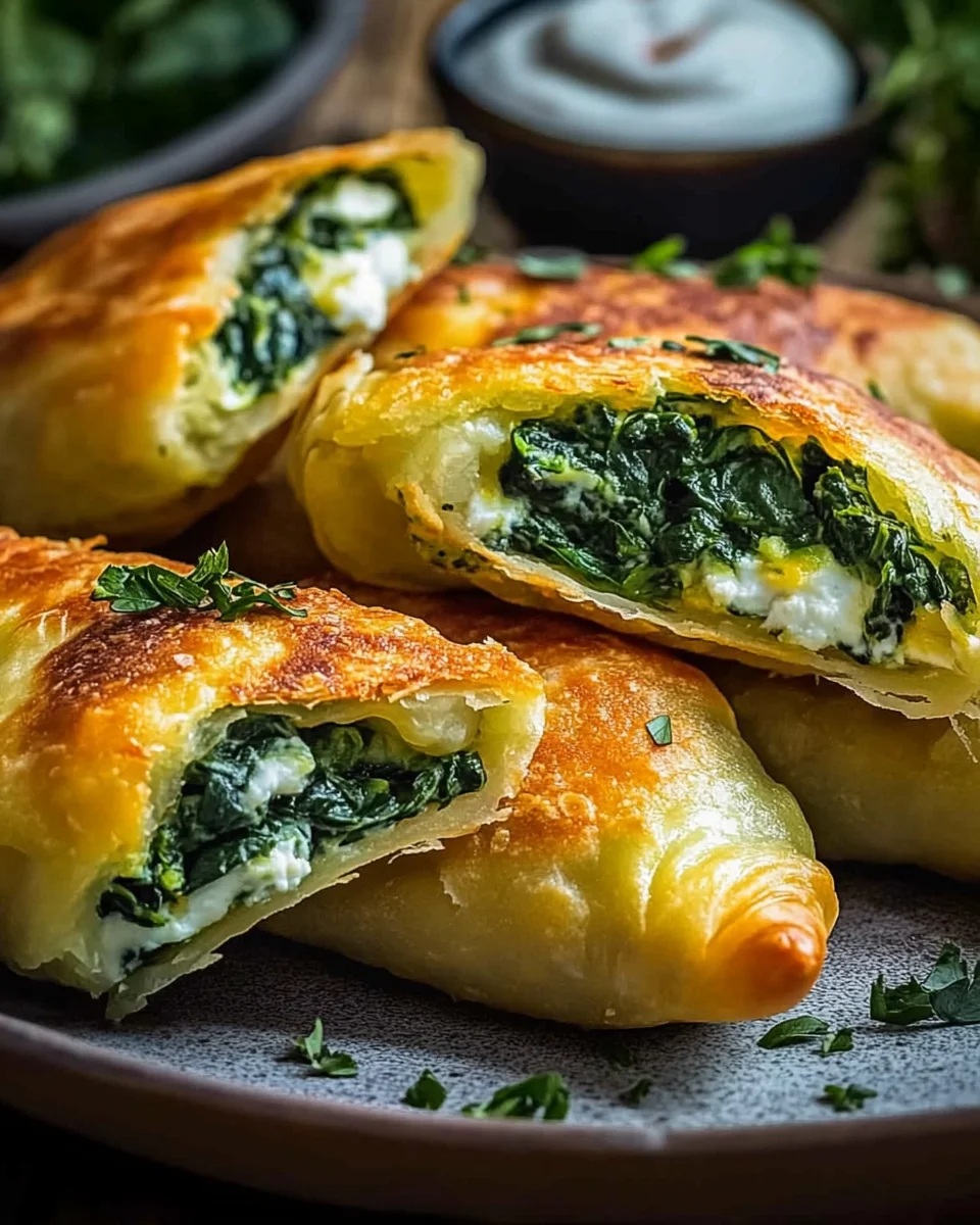 Vegane Kartoffeltaschen mit Spinat-Frischk&auml;se-F&uuml;llung