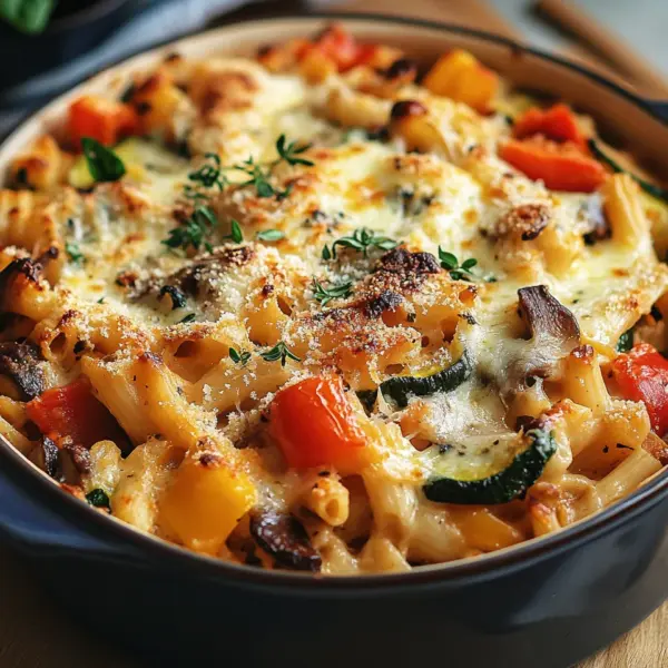 Vegetarischer Nudelauflauf