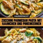 Zucchini Parmesan Pasta mit Hähnchen und Pinienkernen 20 Pinterest Hidden Image