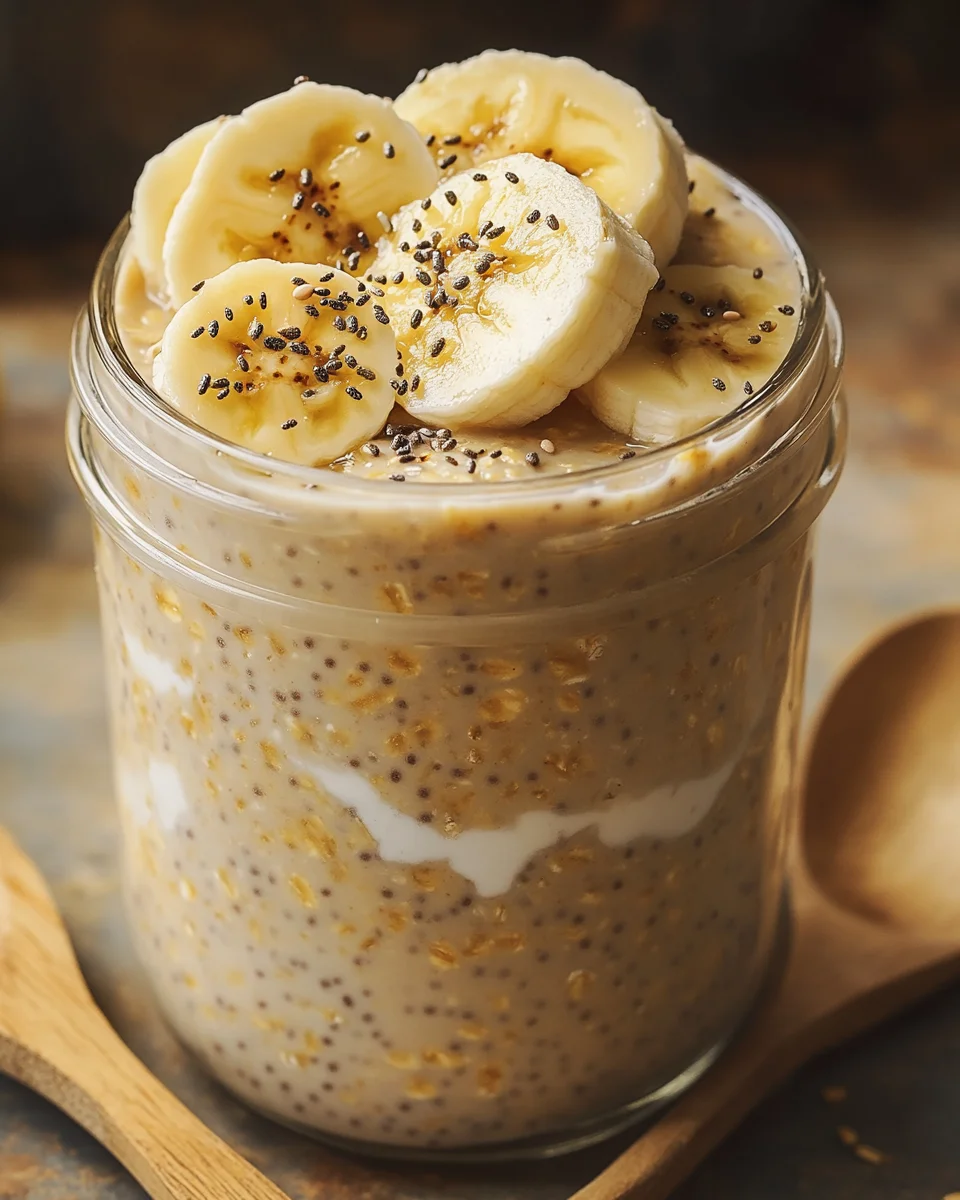 Bananen-Erdnussbutter Overnight Oats