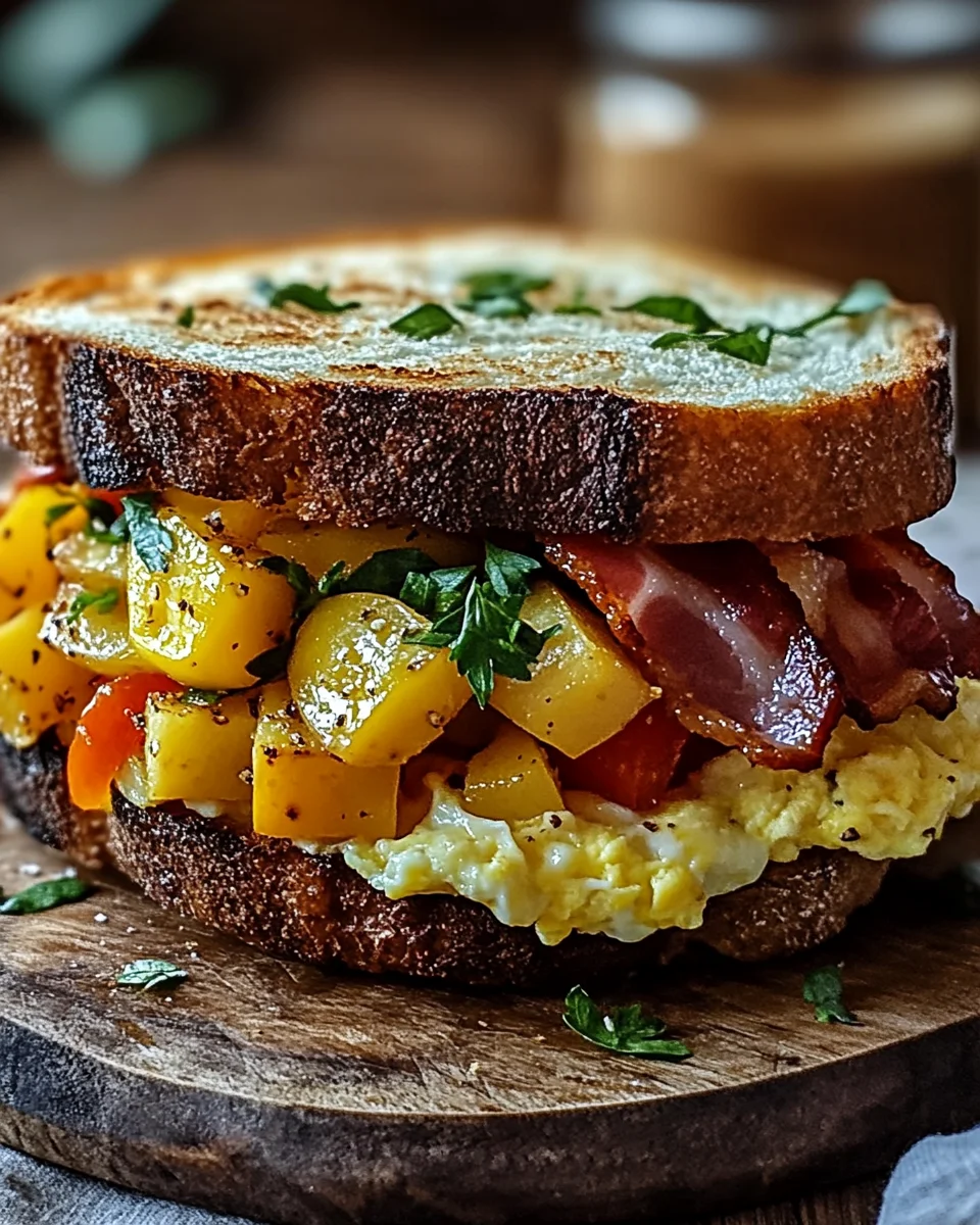 Bauernfrühstücks-Sandwich