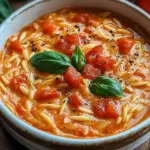 Creamy Vegan Tomato Orzo with Coconut Milk