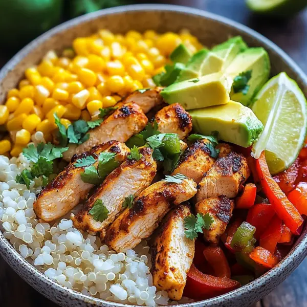 Fajita-Huhn-Burrito-Schüssel