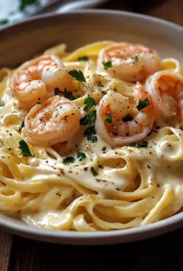 Fettuccine Alfredo mit Garnelen 22 Fettuccine Alfredo mit Garnelen