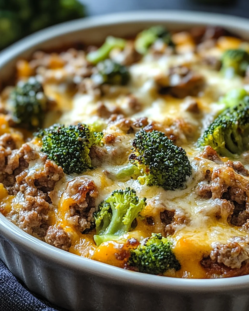Fitness Auflauf mit Brokkoli und Hackfleisch