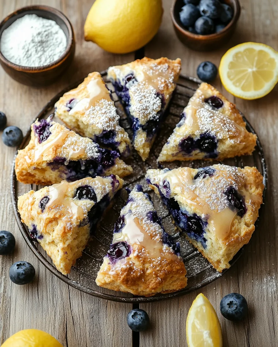 Fruchtige Blaubeer-Scones mit Zitronenguss 24 Fruchtige