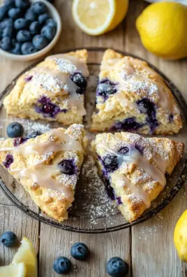 Fruchtige Blaubeer-Scones mit Zitronenguss