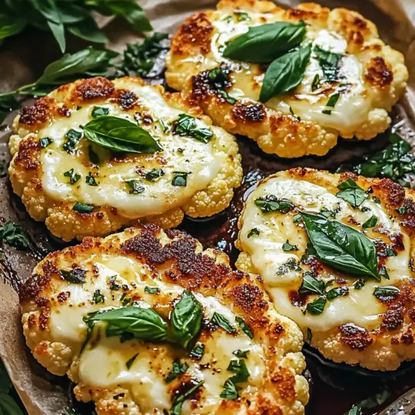Gebackene Mozzarella-Blumenkohlsteaks