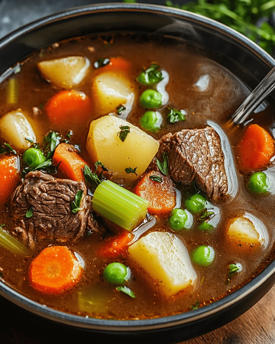 Gemüse Rindfleisch Suppe 21 Gemüse
