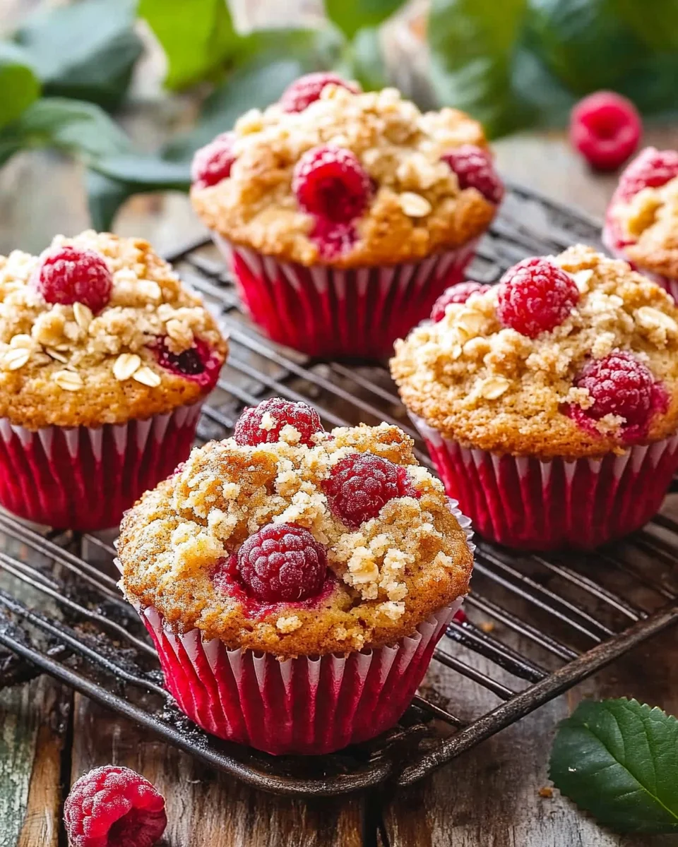 Gesunde Himbeer-Muffins mit Haferflocken-Streuseln 25 Gesunde
