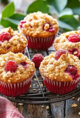 Gesunde Himbeer-Muffins mit Haferflocken-Streuseln