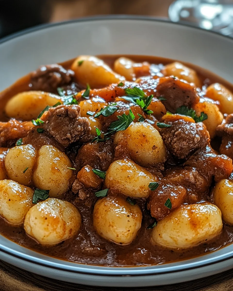 Gnocchi-Gulasch