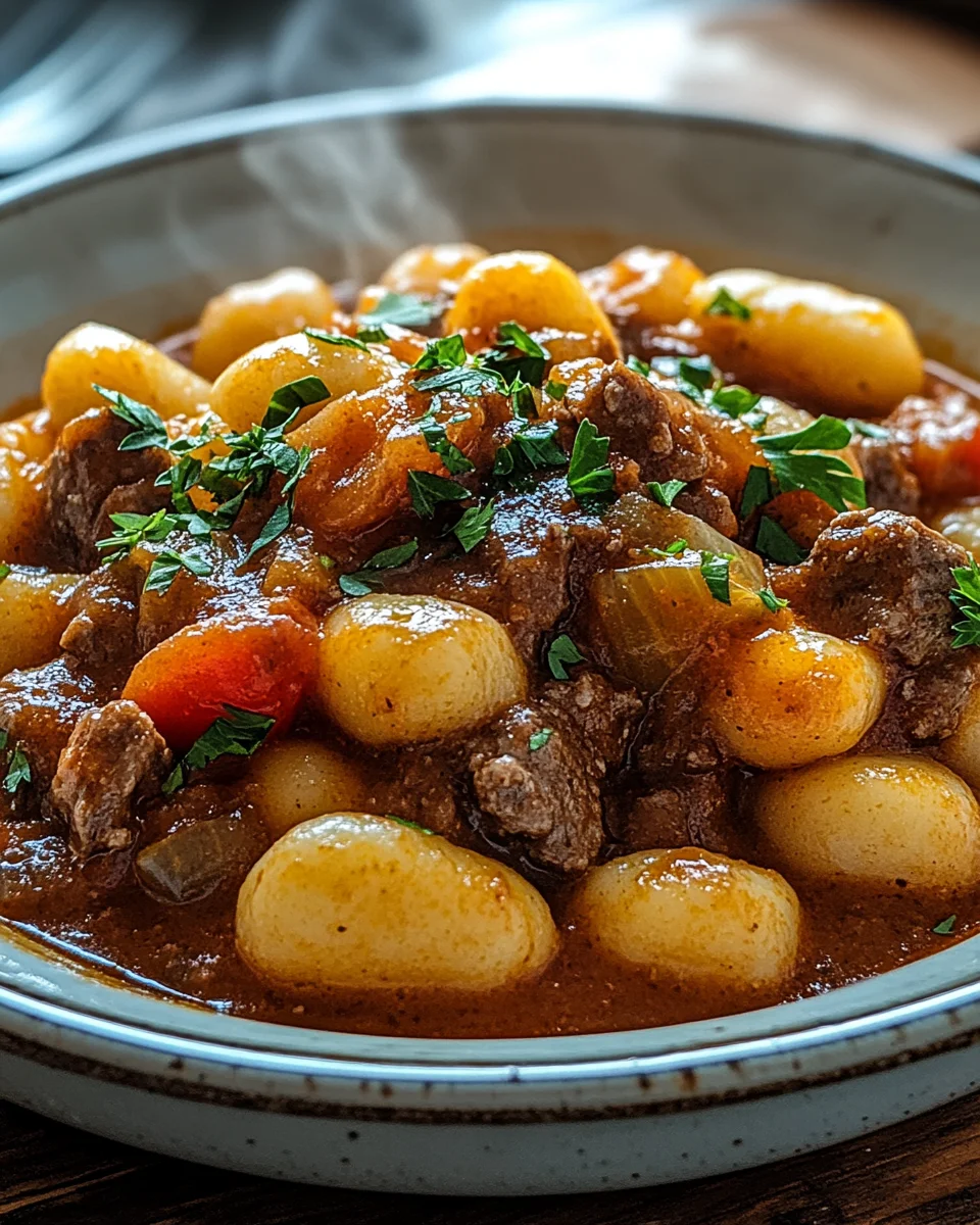 Gnocchi-Gulasch