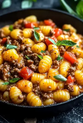 Gnocchi Pfanne mit Hackfleisch und Paprika 26 Gnocchi Pfanne mit Hackfleisch und Paprika