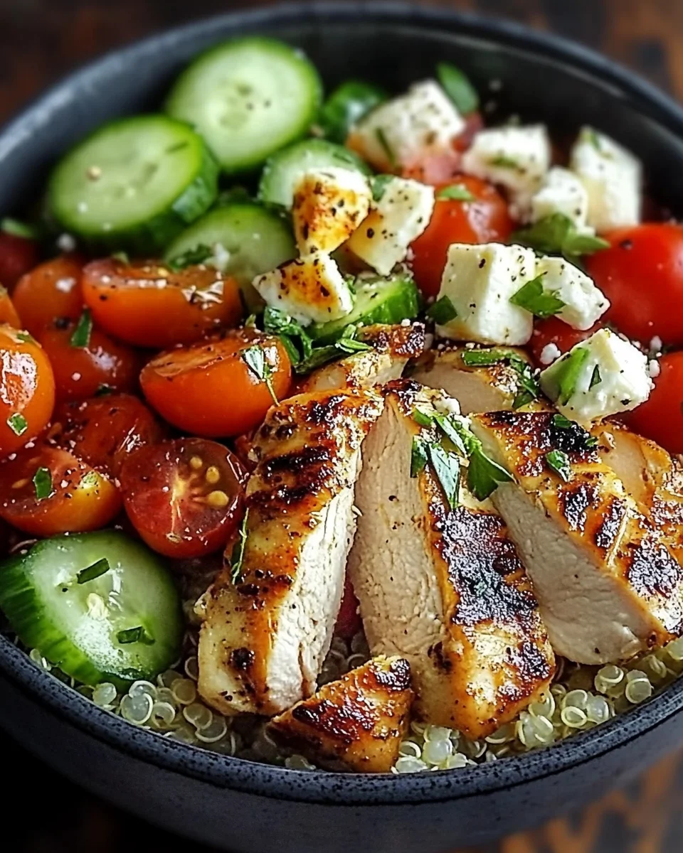 Griechische H&auml;hnchen-Bowl