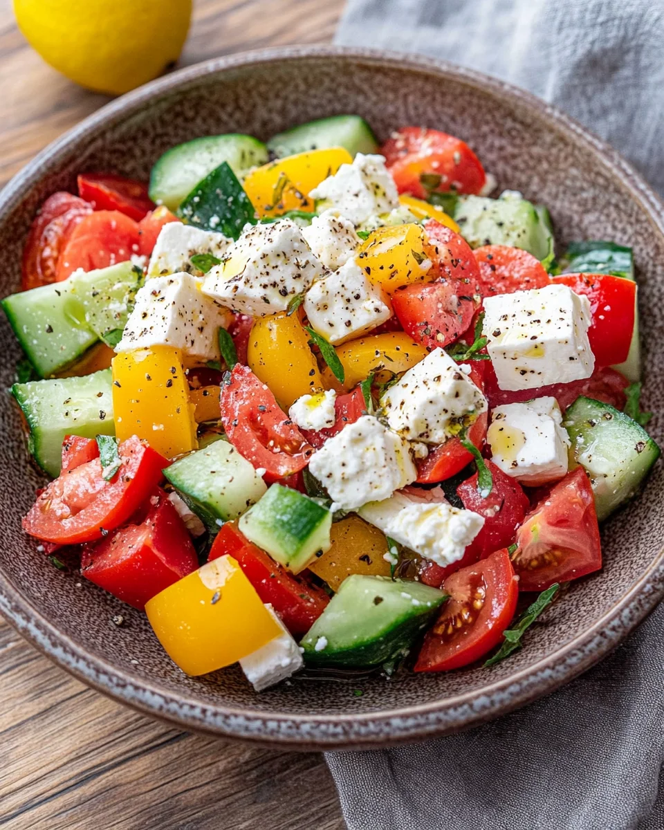 Griechischer Bauernsalat (einfaches Salat Rezept)