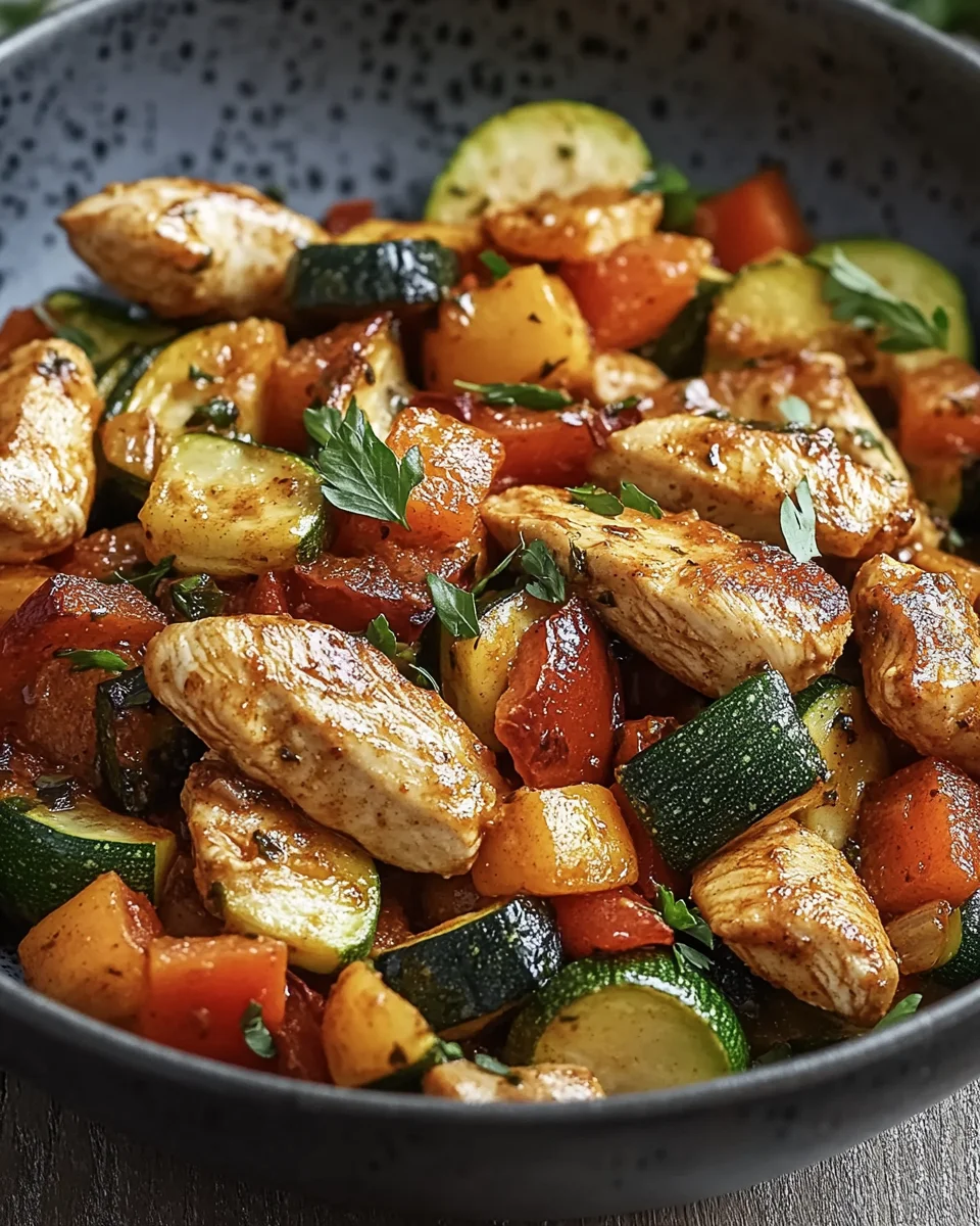 Hähnchenpfanne mit Gemüse 24 Hähnchenpfanne mit Gemüse