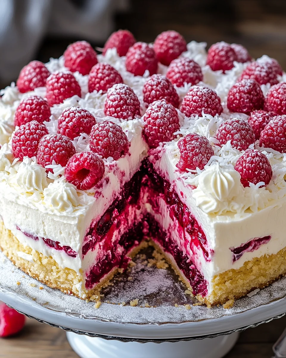 Himbeer-Raffaello-Torte ohne Gelatine 20 Himbeer-Raffaello-Torte