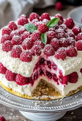 Himbeer-Raffaello-Torte ohne Gelatine