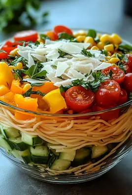 Italienischer Spaghetti-Schichtsalat 20 Italienischer Spaghetti-Schichtsalat